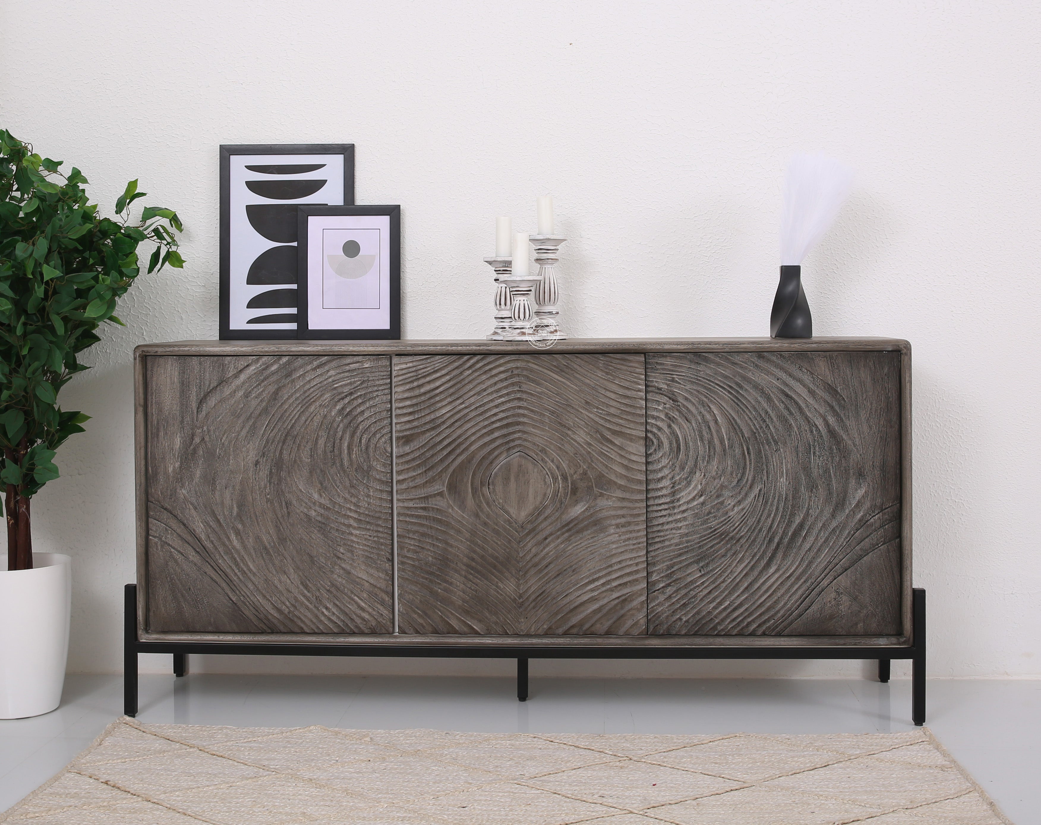 Harley 3 door Wooden Sideboard