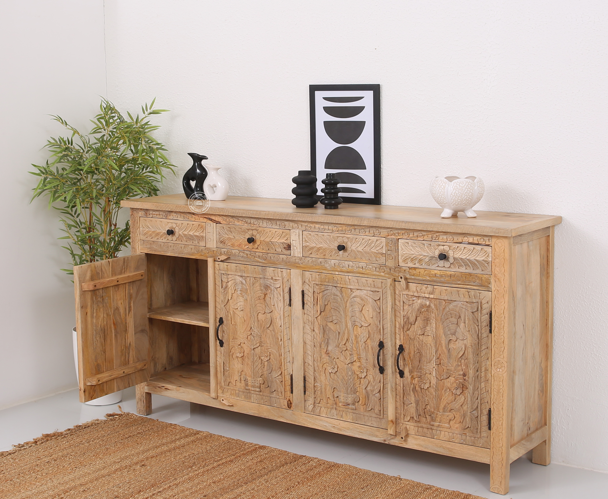 Sparta wooden 4 door 4 drawer Sideboard (Multiple Colors Options)