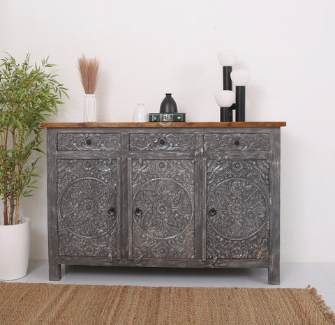 Oslo wooden 3 door 3 Drawers Sideboard (Multiple Colors Options)