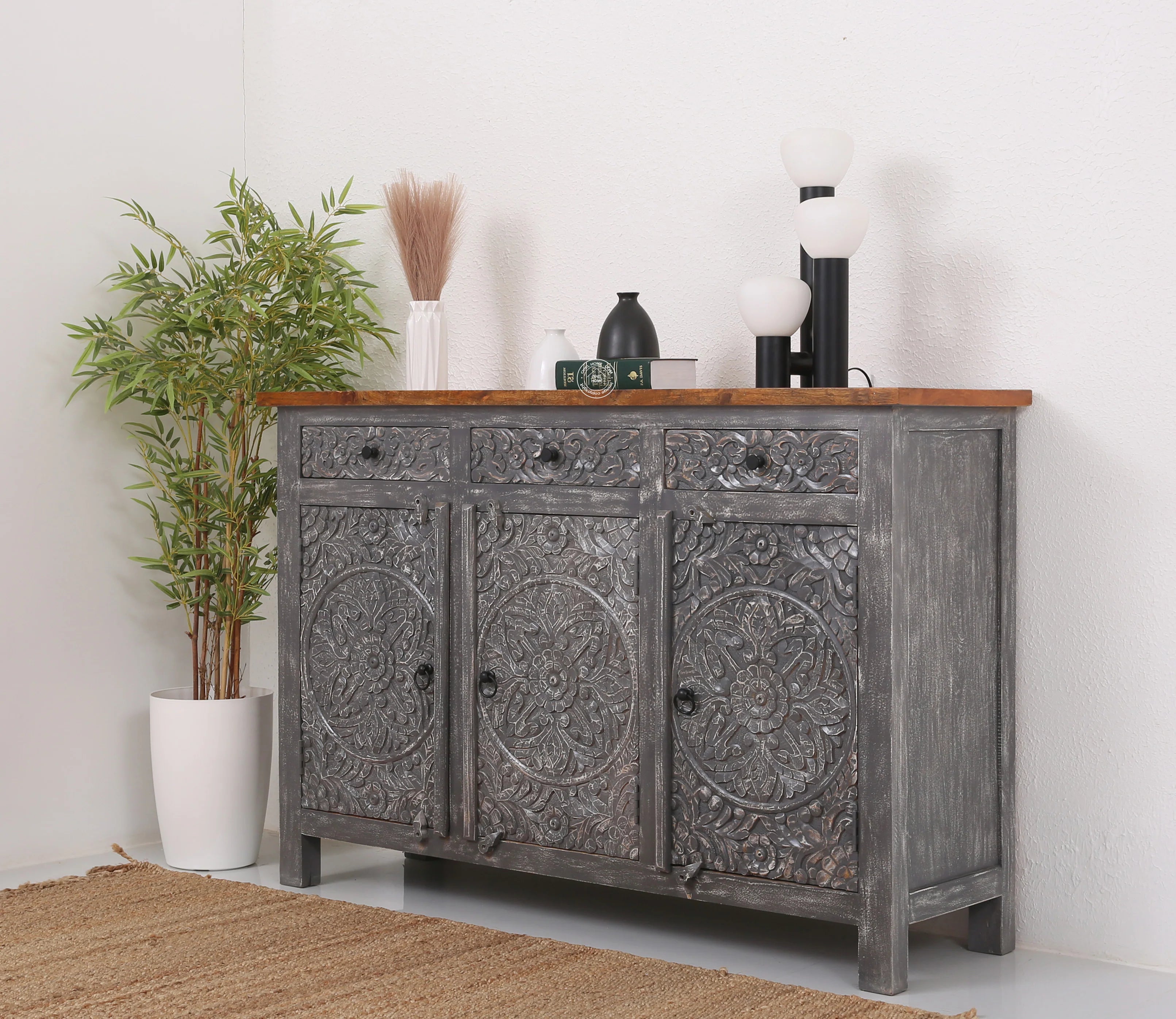 Oslo wooden 3 door 3 Drawers Sideboard (Multiple Colors Options)