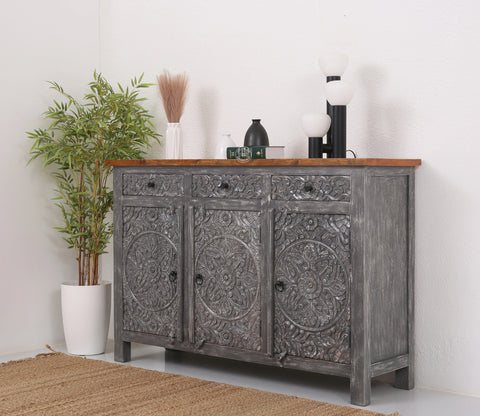 Oslo wooden 3 door 3 Drawers Sideboard (Multiple Colors Options)