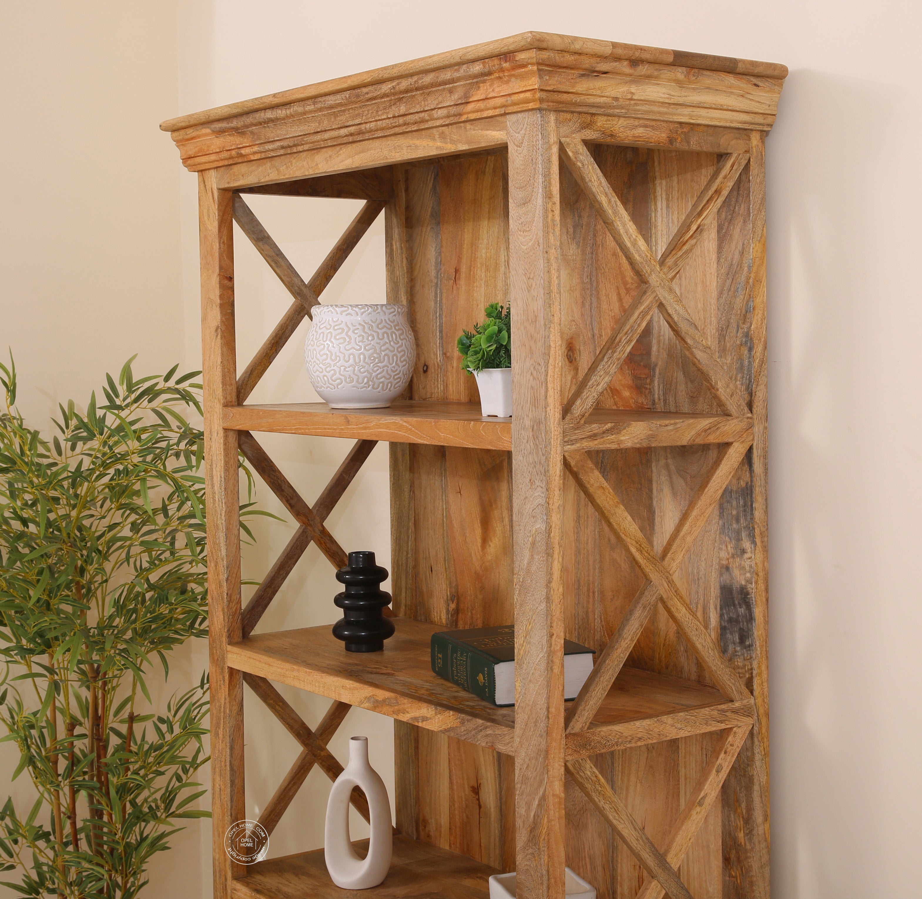 Morgan Wooden Display Shelves Unit