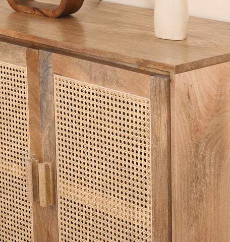Carol  Rattan  wooden 2 door cabinet