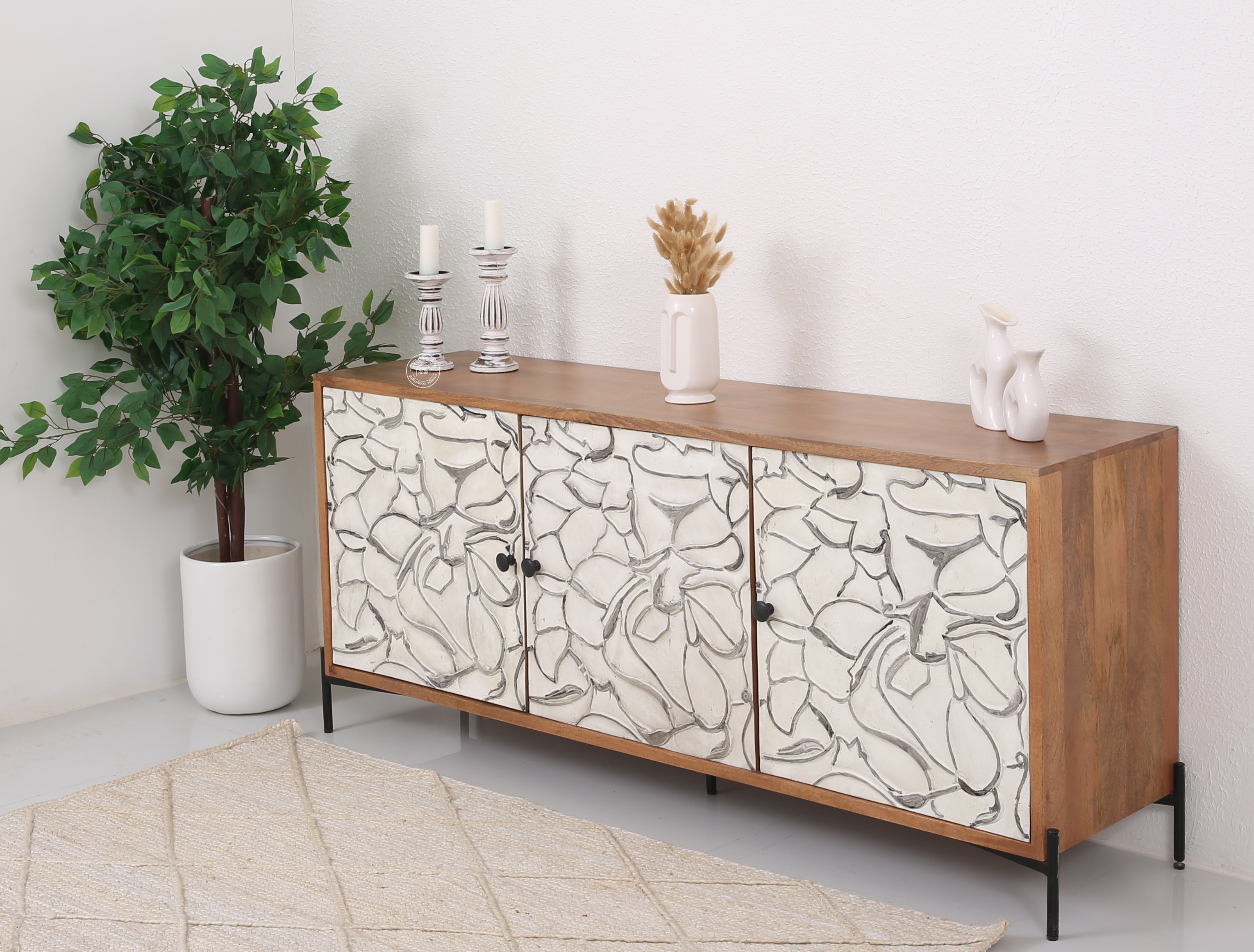 Piston wooden 3 door Sideboards