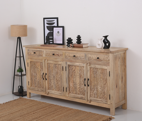 Iris wooden 4 door 4 Drawers Sideboard (Multiple Colors Options)