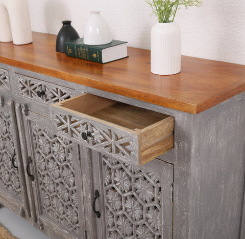 Ashara wooden 3 door 3 drawer Sideboard (Multiple Colors Options)