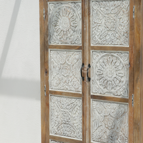 Jenna Wooden 2 Door Carved Closet