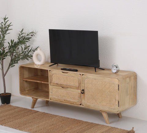 Jack Rattan wooden one door two Drawers Media Unit