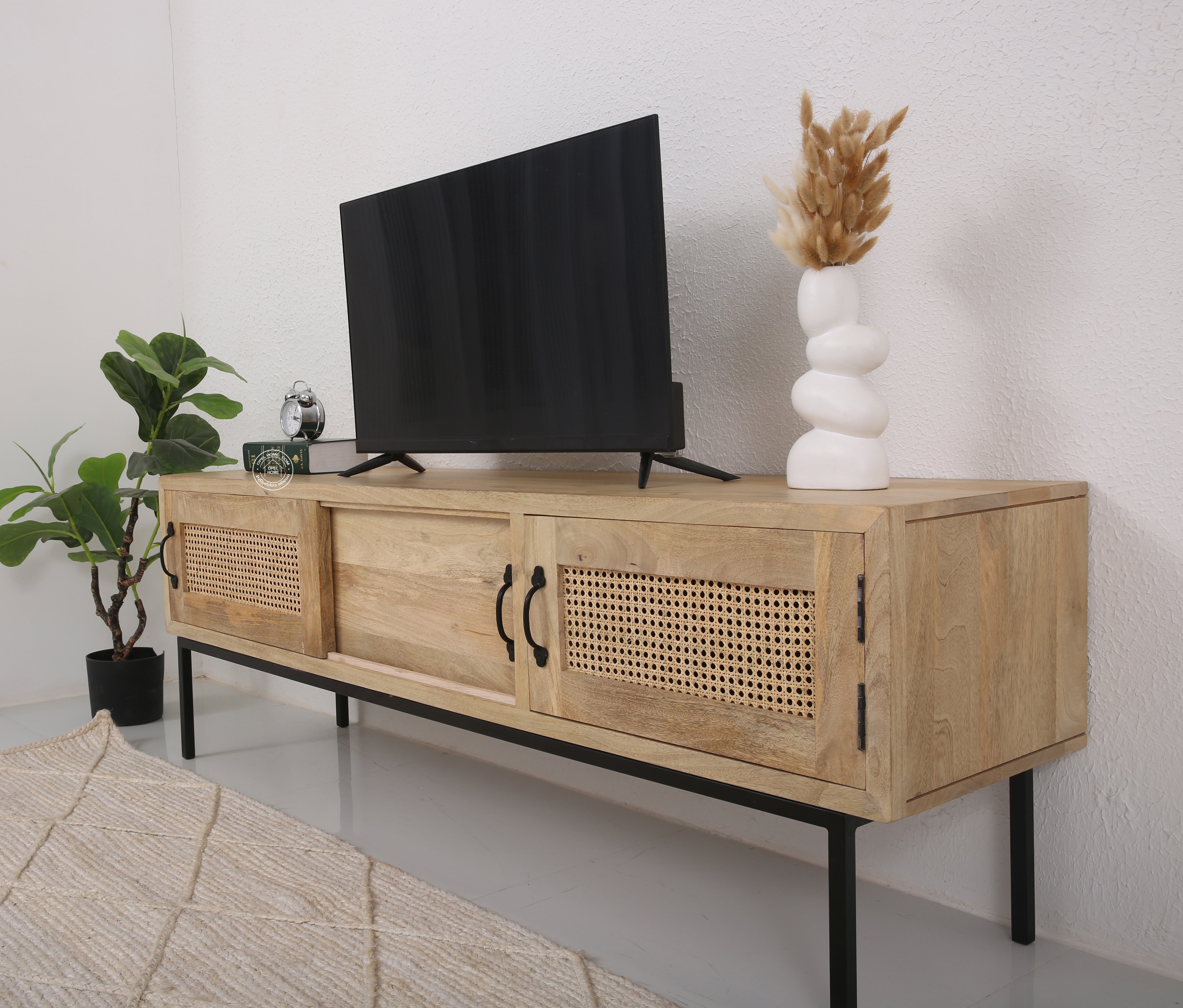 Hanson Rattan Doors Media Unit