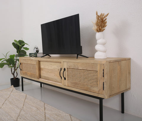 Hanson Rattan Doors Media Unit