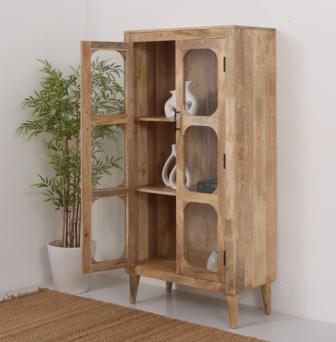 Space Glass 2 Door closet (Natural finish)