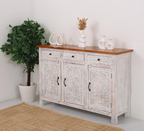 Sparta wooden 3 door 3 drawer Sideboard (Multiple Colors Options)