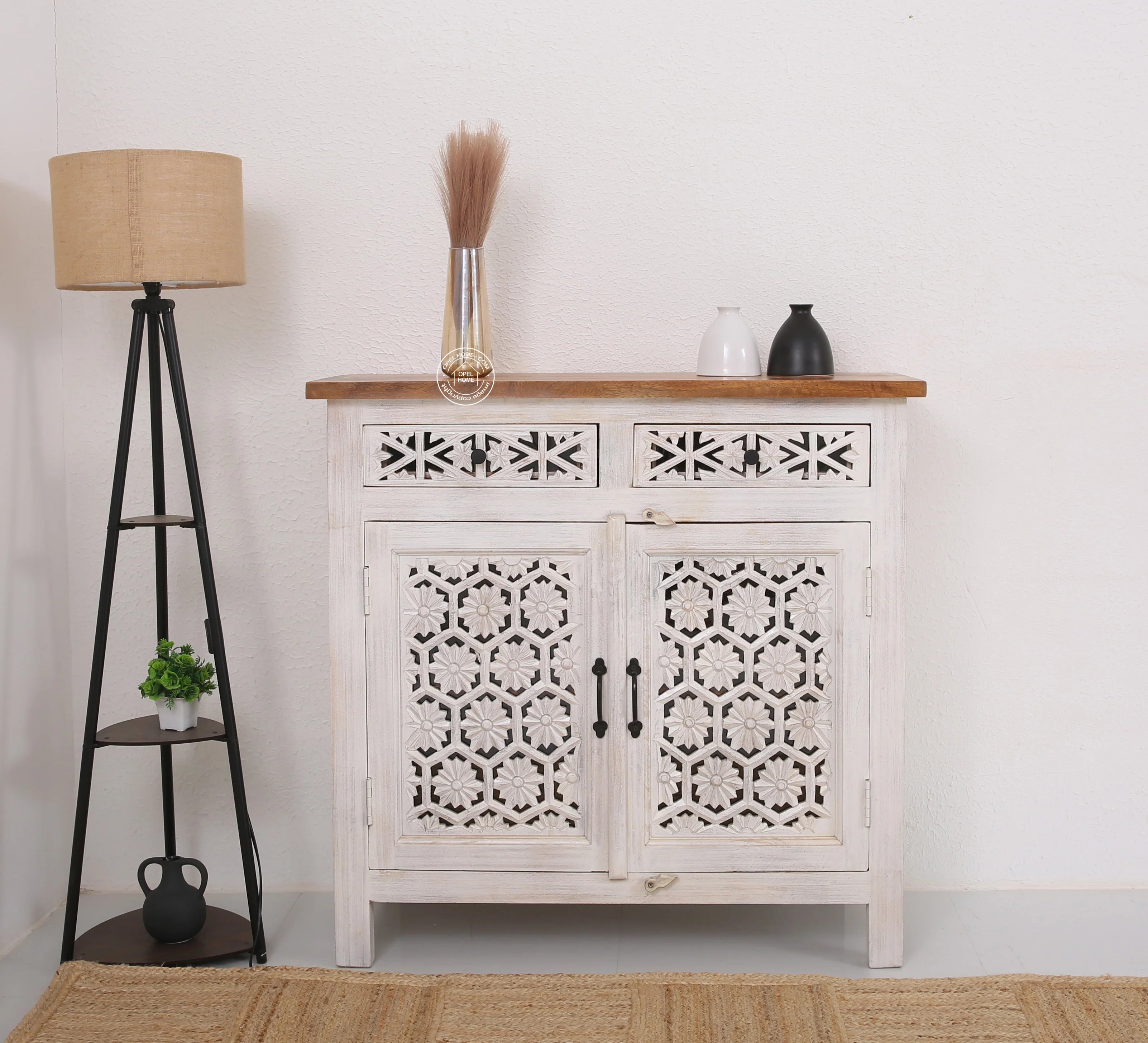 Ashara wooden 2 door 2 drawer Sideboard (Multiple Colors Options).