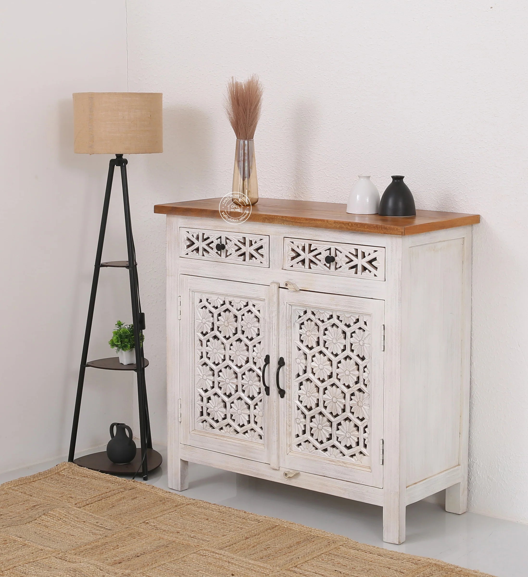 Ashara wooden 2 door 2 drawer Sideboard (Multiple Colors Options).