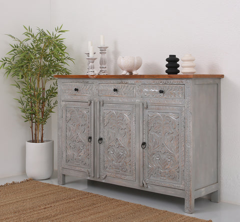 Sparta wooden 3 door 3 drawer Sideboard (Multiple Colors Options)