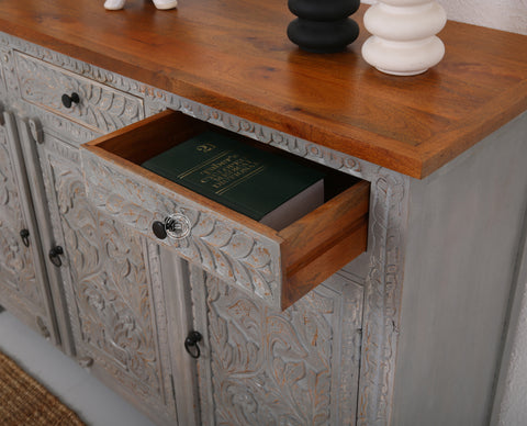 Sparta wooden 3 door 3 drawer Sideboard (Multiple Colors Options)