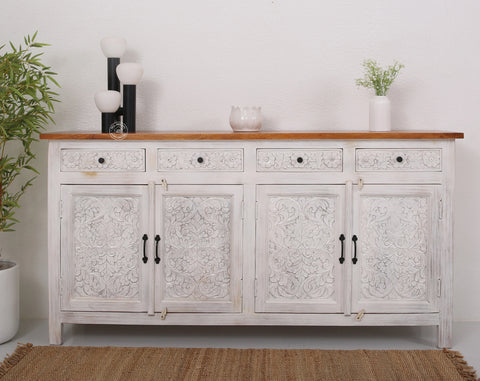 Iris wooden 4 door 4 Drawers Sideboard (Multiple Colors Options)