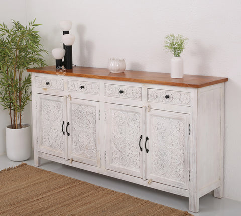 Iris wooden 4 door 4 Drawers Sideboard (Multiple Colors Options)