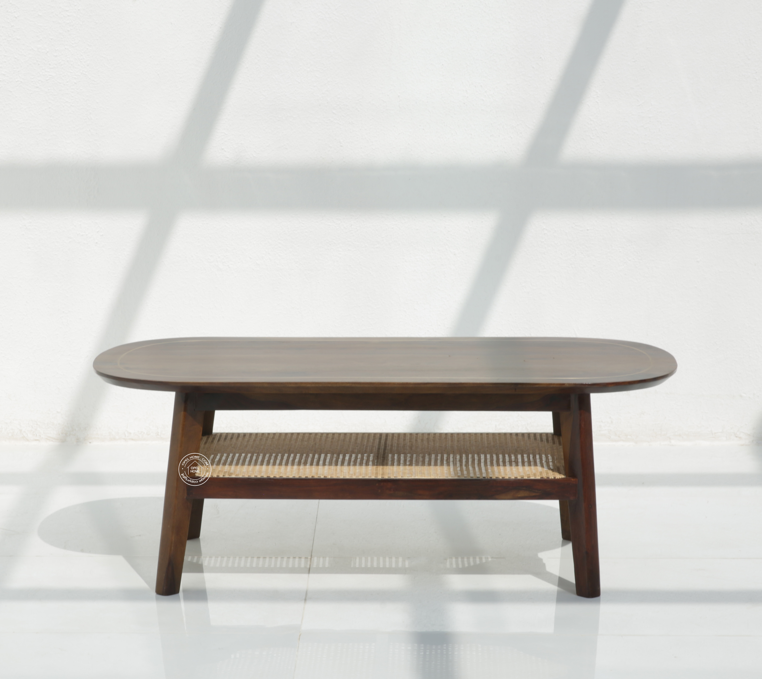 Alpen Rattan Coffee Table (Walnut finish)