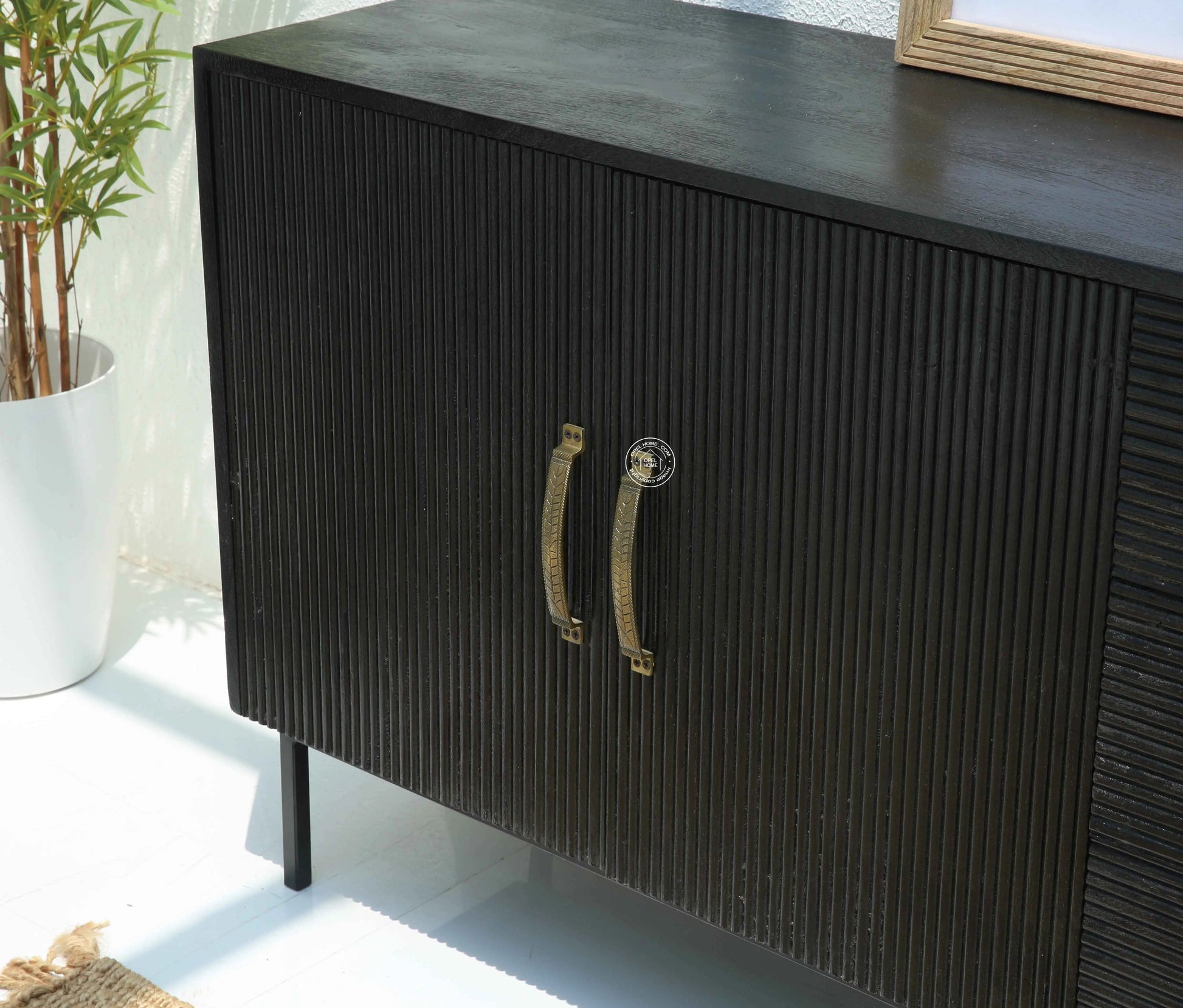 Aldora 3 Drawers & 3 Doors Sideboard (Black finish)