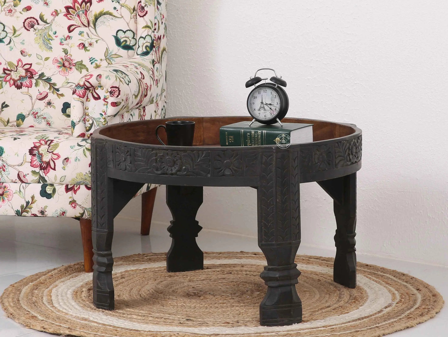 Alexi Wooden Coffee Table – Square, Solid Mango Wood, Natural Finish | Opelhome UAE