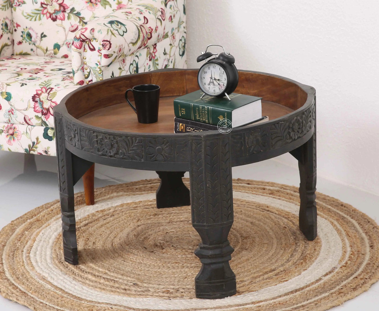 Alexi Wooden Coffee Table – Square, Solid Mango Wood, Natural Finish | Opelhome UAE