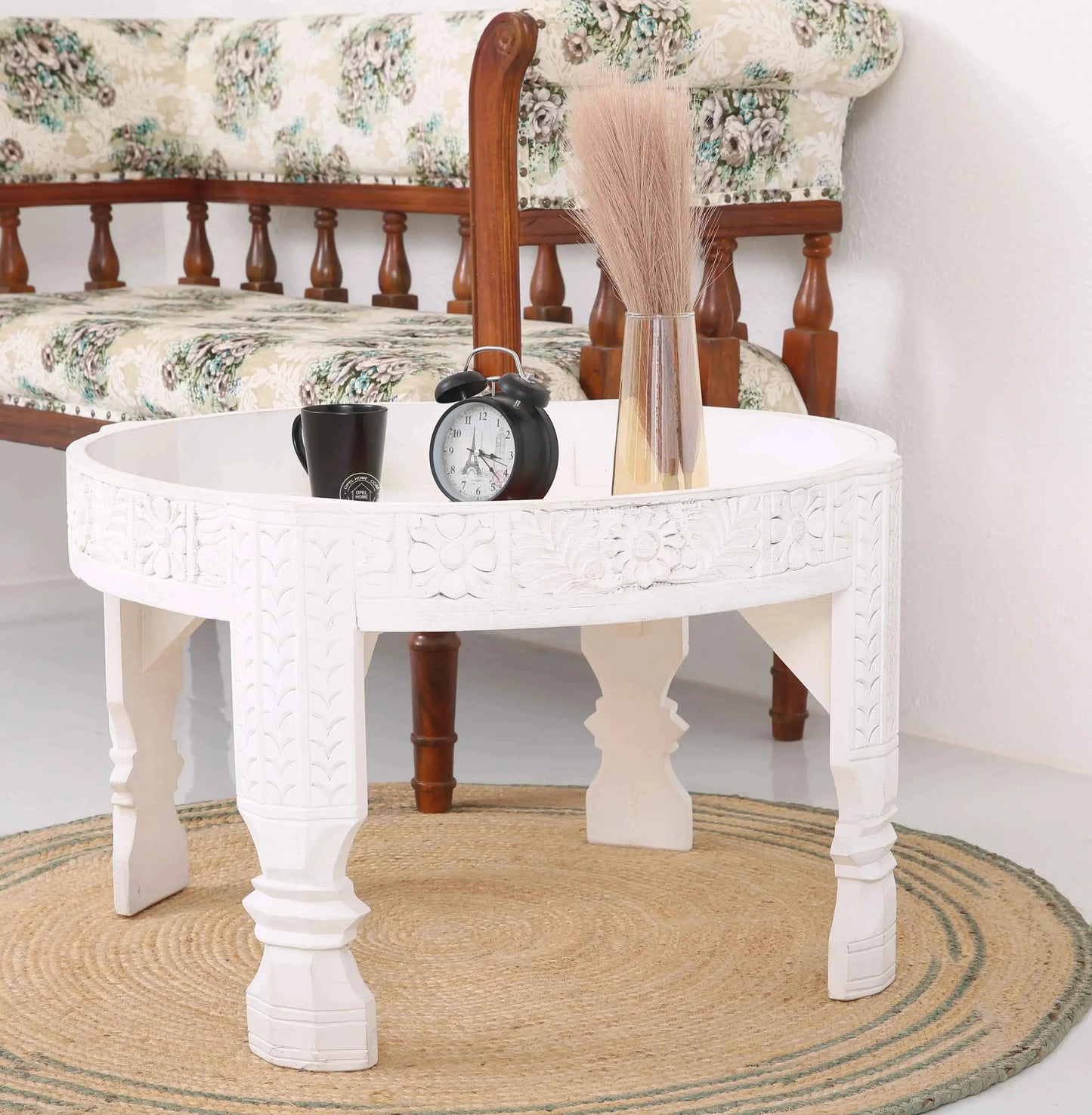 Alexi Wooden Coffee Table – Square, Solid Mango Wood, Natural Finish | Opelhome UAE