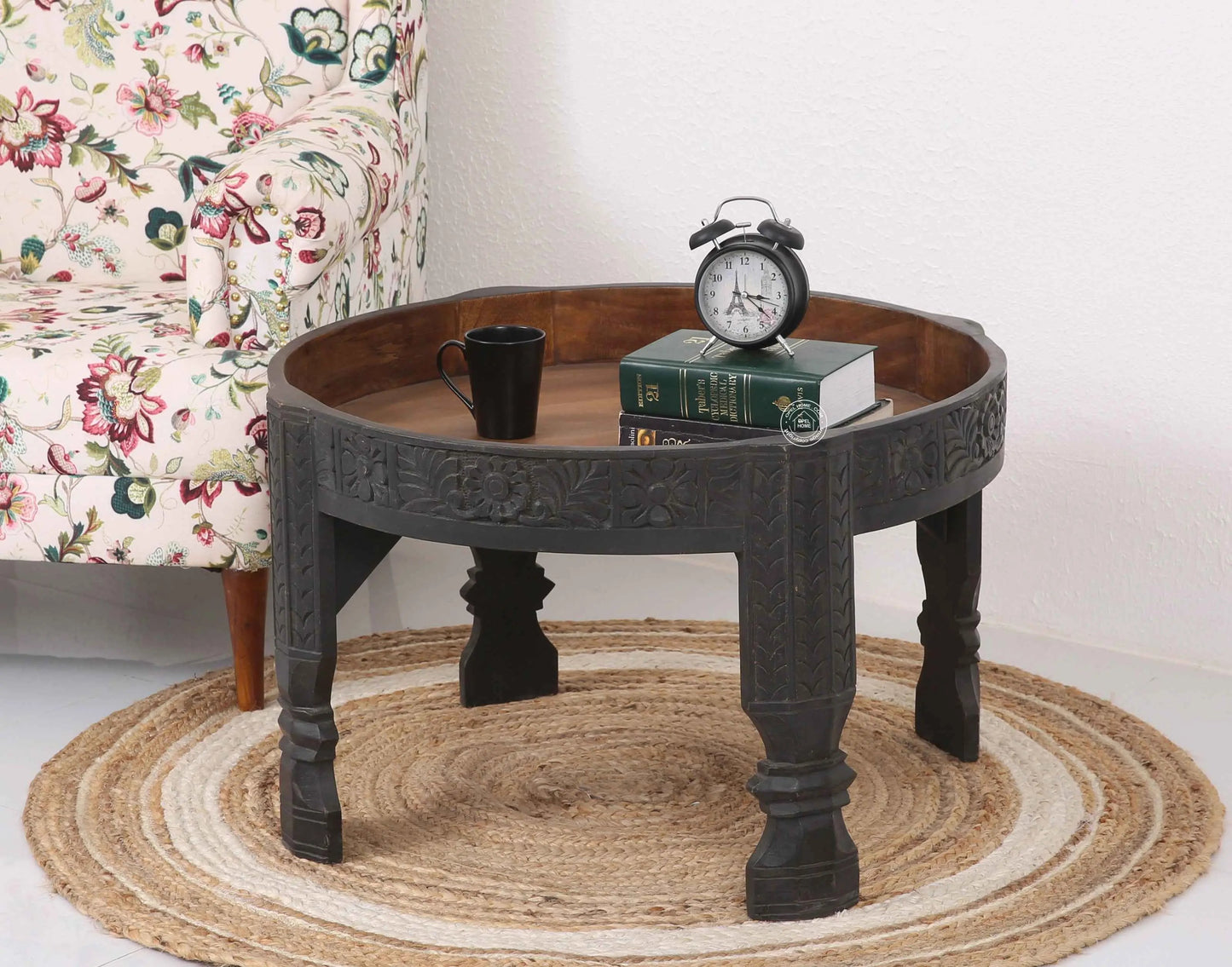 Alexi Wooden Coffee Table – Square, Solid Mango Wood, Natural Finish | Opelhome UAE