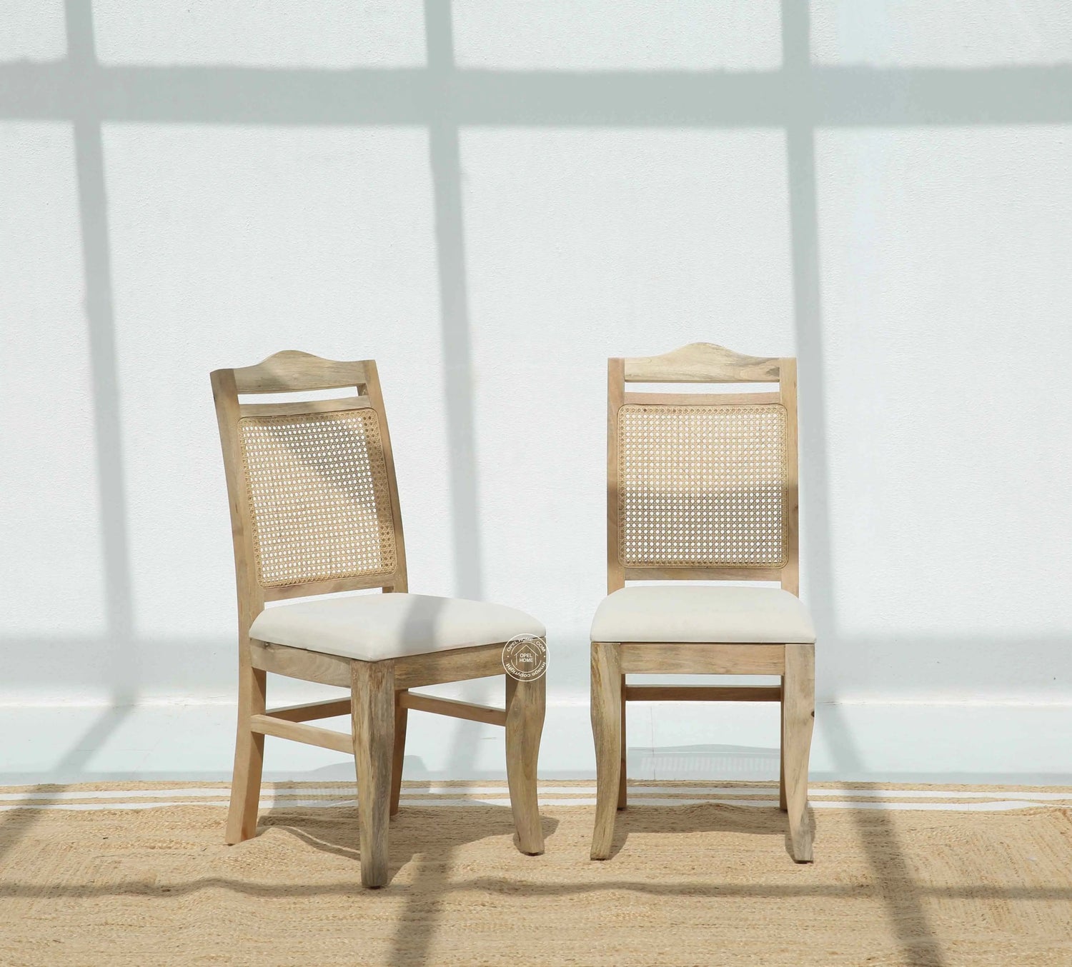 Almonzo Rattan Wooden Dining Chair – (Only one pcs) | Opelhome UAE