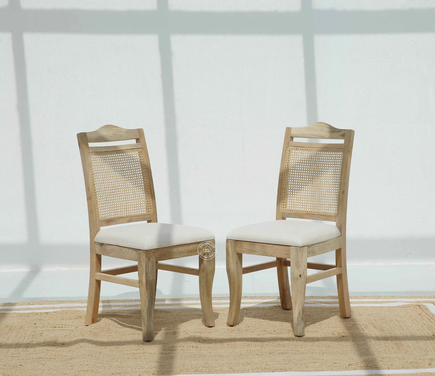 Almonzo Rattan Wooden Dining Chair – (Only one pcs) | Opelhome UAE