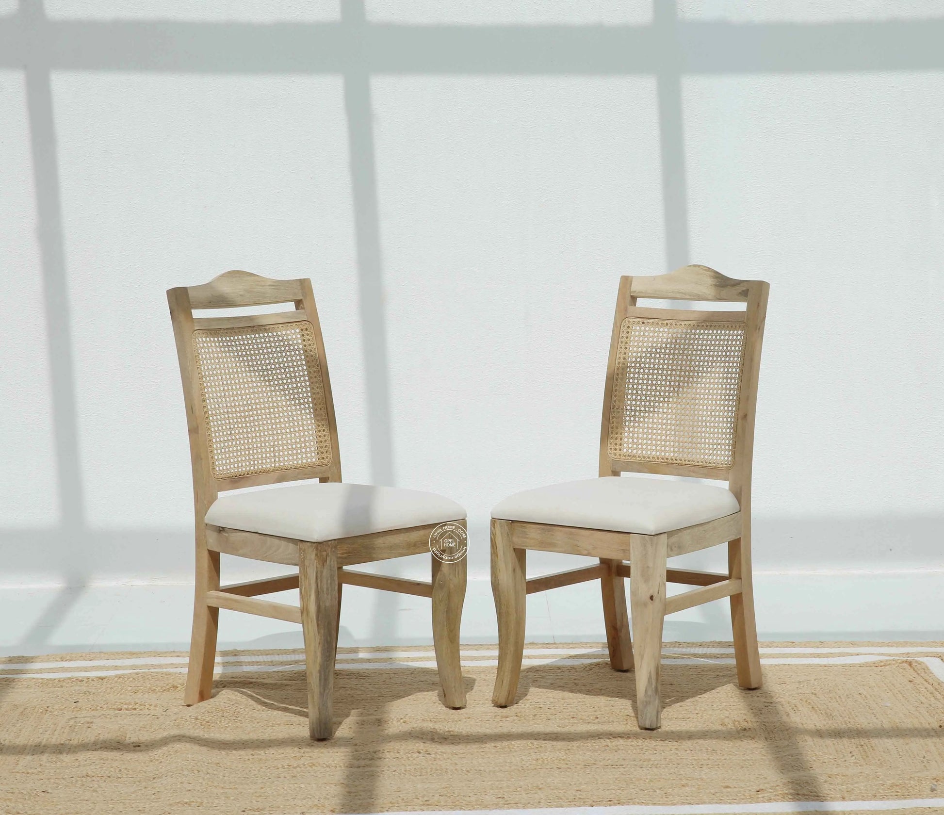 Almonzo Rattan Wooden Dining Chair – (Only one pcs) | Opelhome UAE