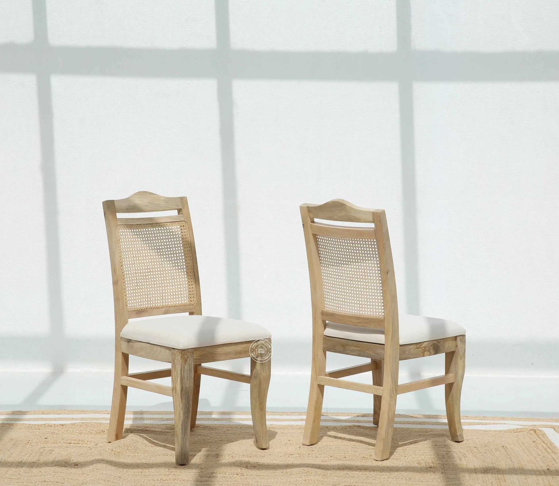 Almonzo Rattan Wooden Dining Chair – (Only one pcs) | Opelhome UAE