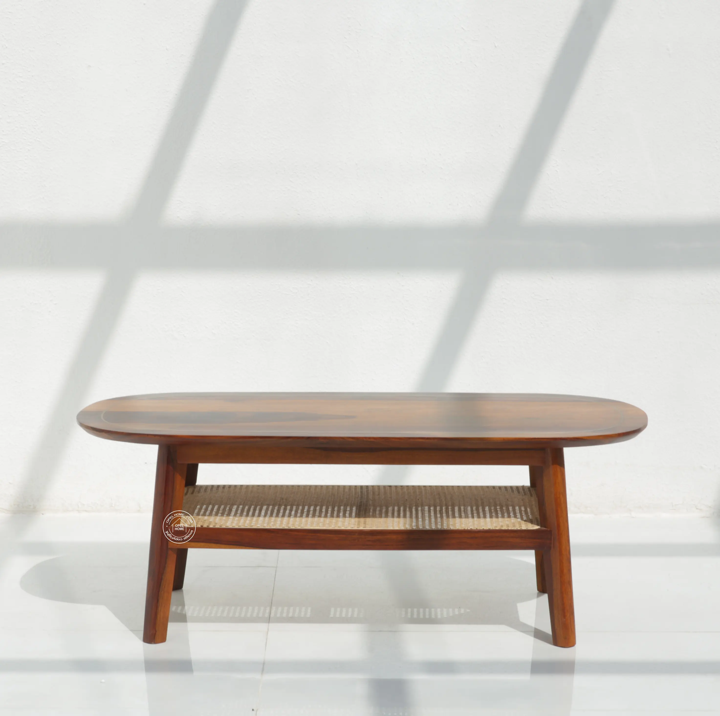 Alpen Rattan Coffee Table – Solid Rose Wood, Honey Finish | Opelhome UAE - Opelhome