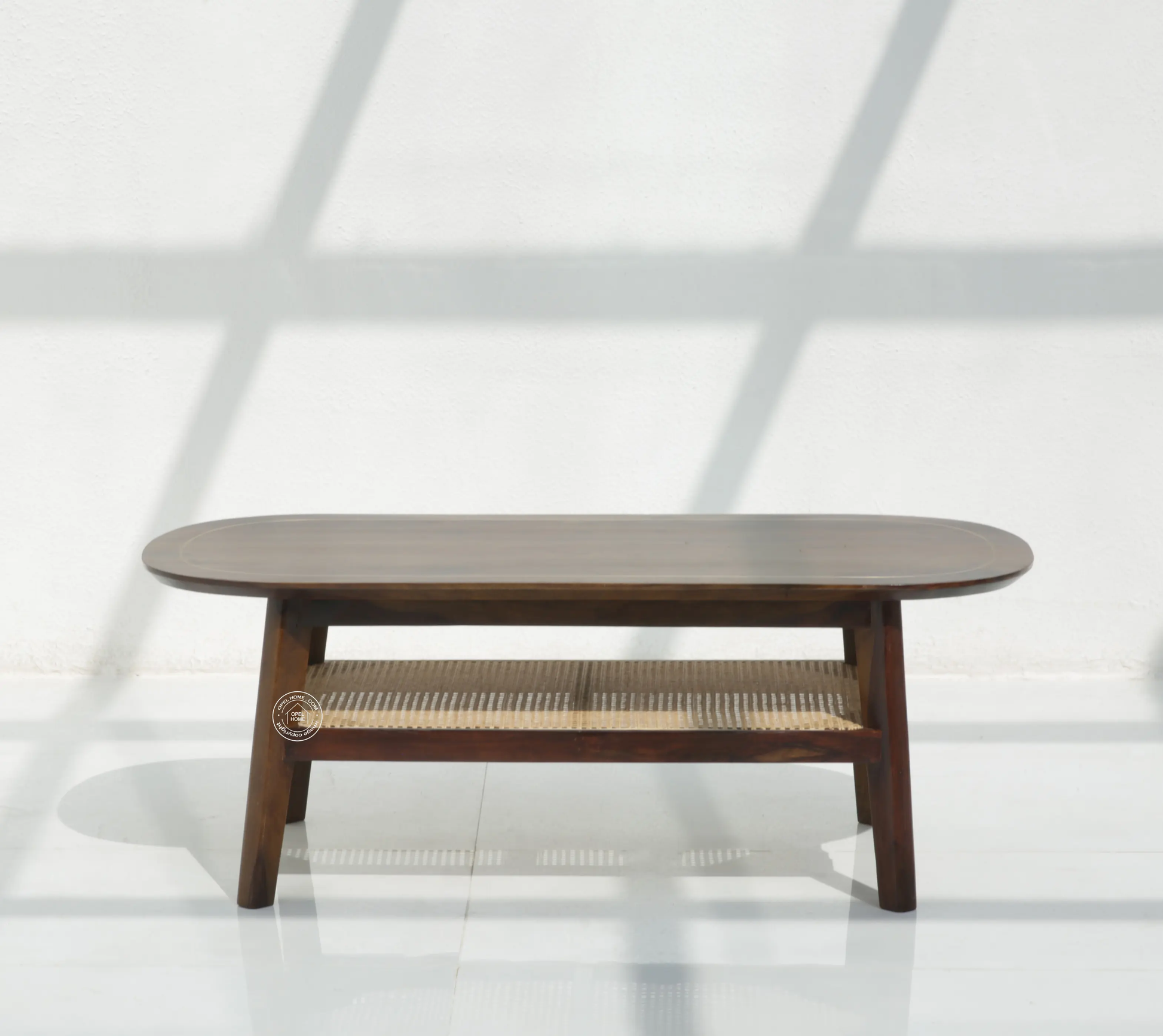 Alpen Rattan Coffee Table (Walnut finish) - Opelhome