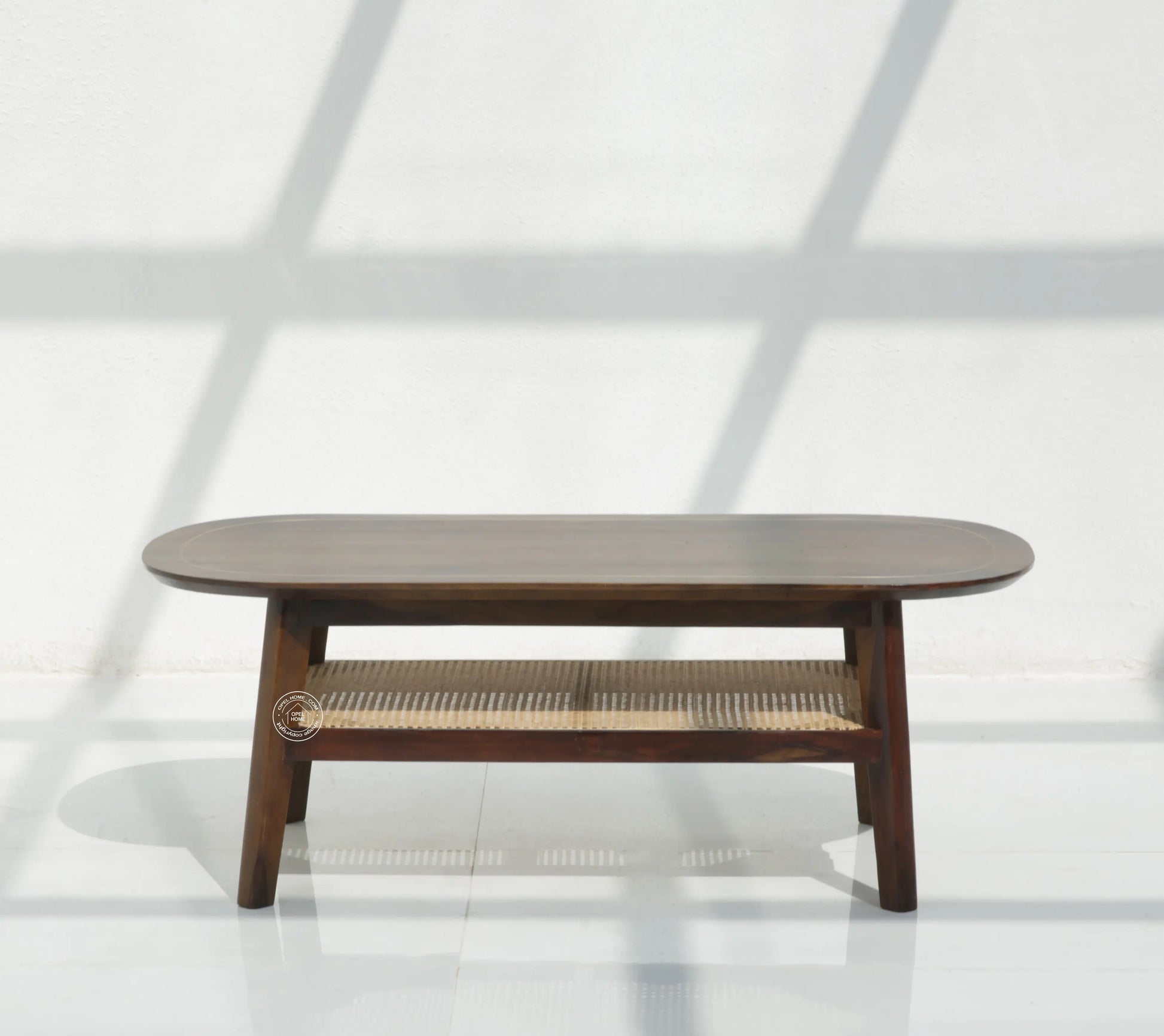 Alpen Rattan Coffee Table (Walnut finish) - Opelhome