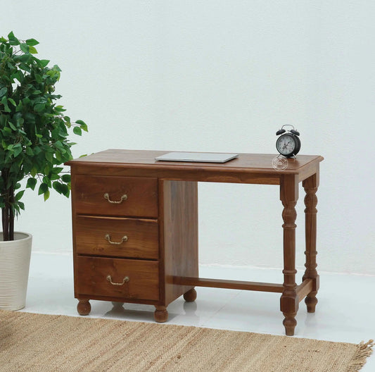 Amber Wooden Desk with Drawer