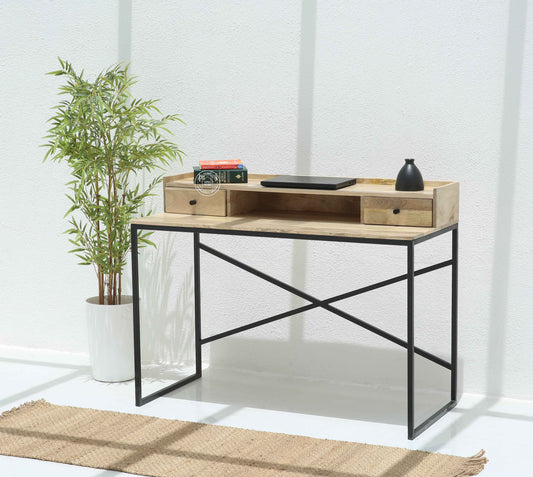 Antonio Wooden Desk with Black Legs