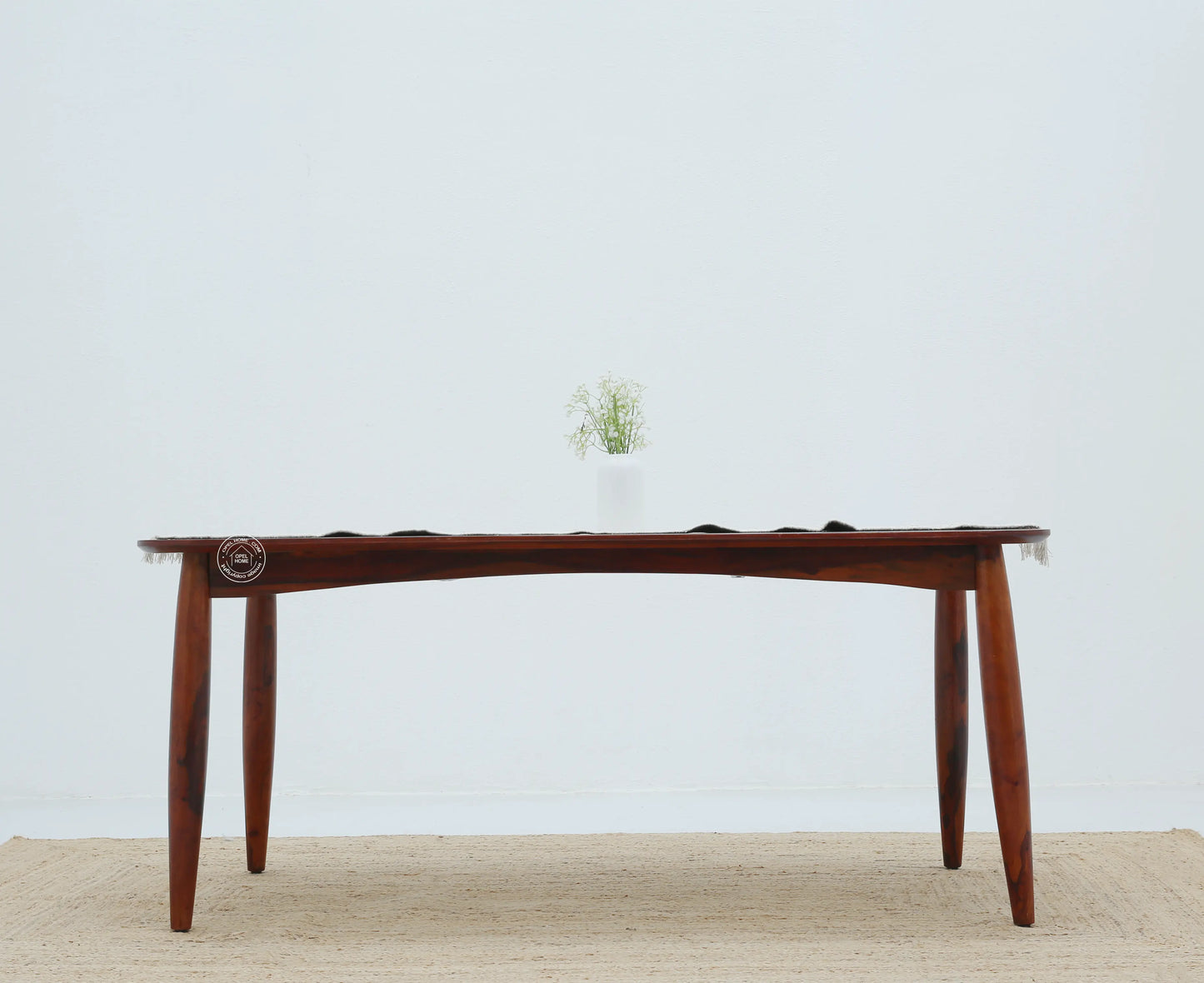 Arcane Wooden 6 Seater Dining Table – (Only Table) , Honey finish | Opelhome UAE - Opelhome