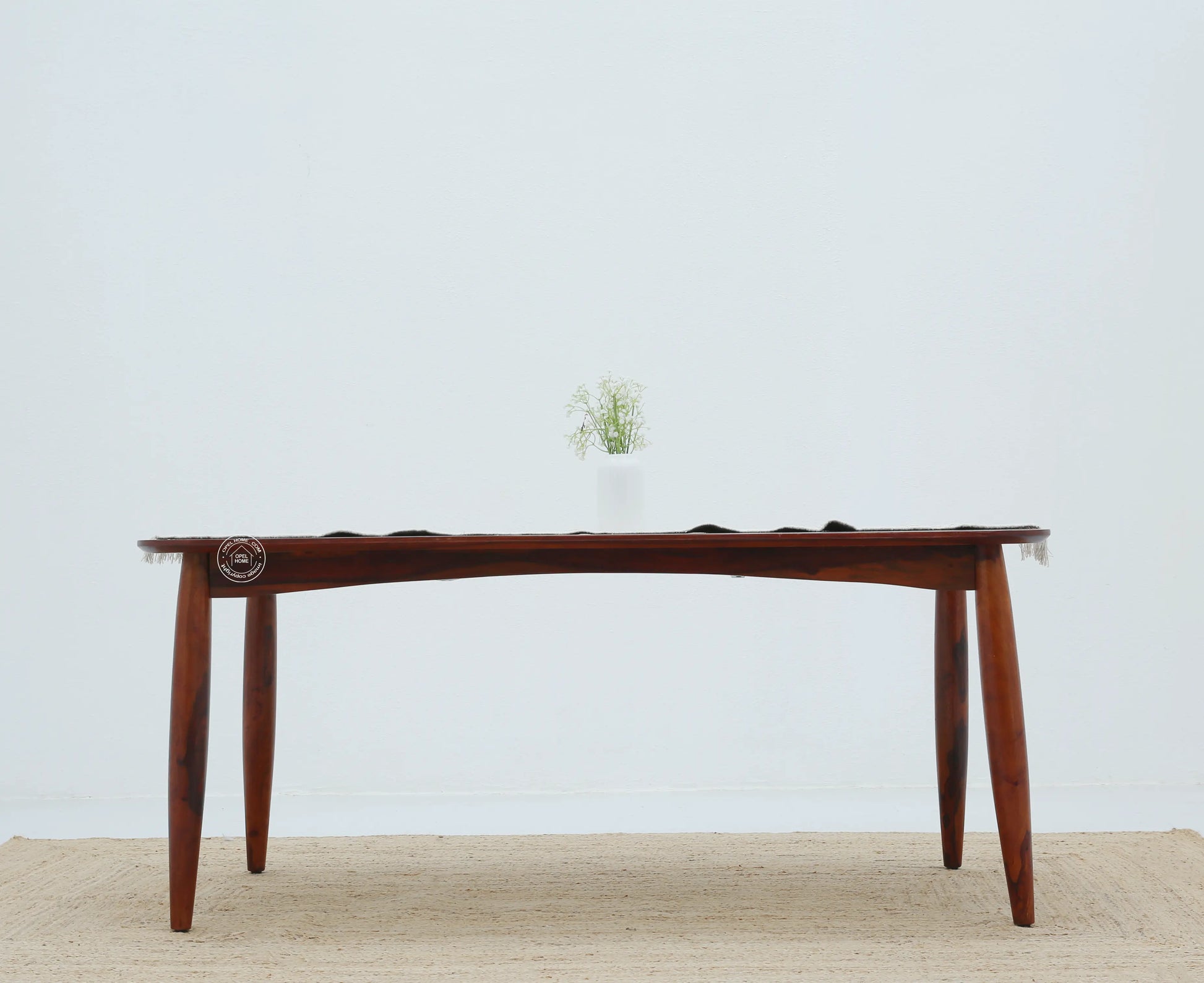 Arcane Wooden 6 Seater Dining Table – (Only Table) , Honey finish | Opelhome UAE - Opelhome