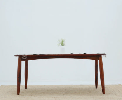 Arcane Wooden 6 Seater Dining Table – (Only Table) , Honey finish | Opelhome UAE - Opelhome