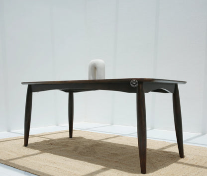 Arcane Wooden 6 Seater Dining Table – (Only Table) , Walnut finish | Opelhome UAE - Opelhome