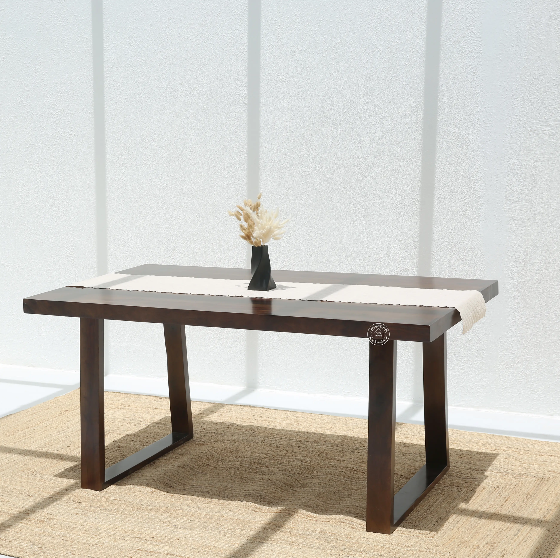 Ardo Wooden 4 Seater Dining Table – (Only Table) , Walnut finish | Opelhome UAE - Opelhome