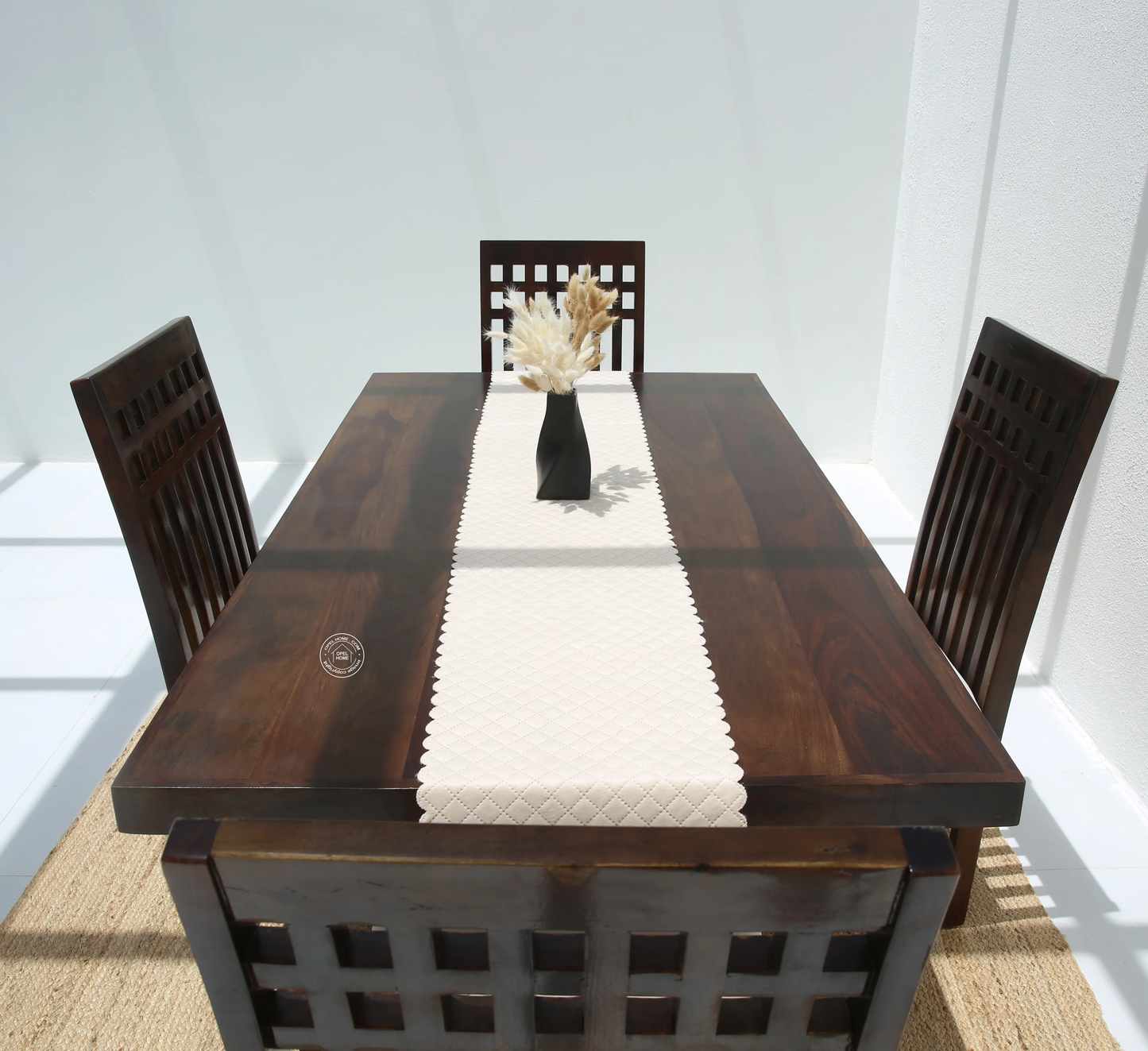 Ardo Wooden 4 Seater Dining Table – (Only Table) , Walnut finish | Opelhome UAE - Opelhome