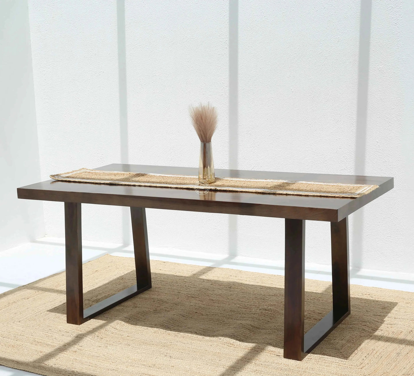 Ardo Wooden 6 Seater Dining Table – (Only Table) , Walnut finish | Opelhome UAE