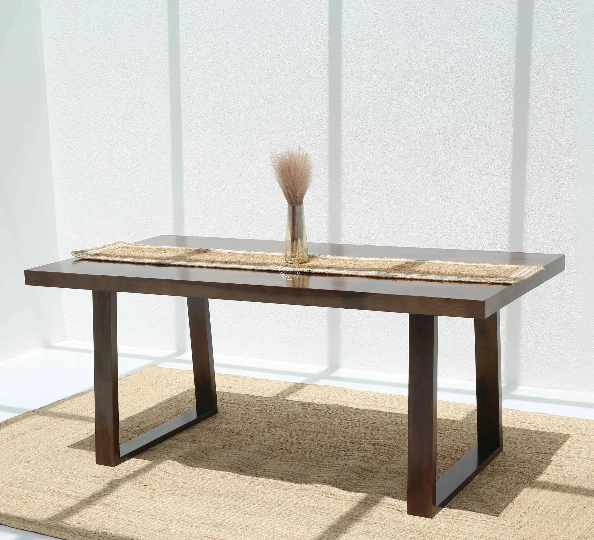 Ardo Wooden 6 Seater Dining Table – (Only Table) , Walnut finish | Opelhome UAE