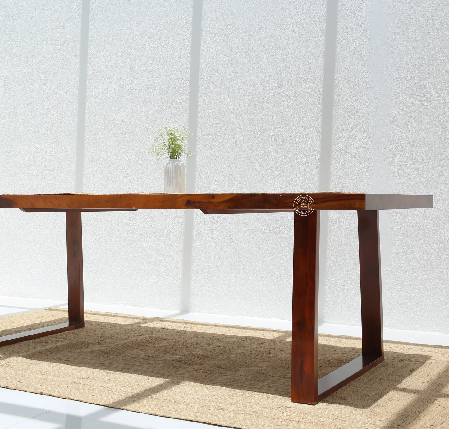 Ardo Wooden 8 Seater Dining Table – (Only Table) Honey finish | Opelhome UAE - Opelhome