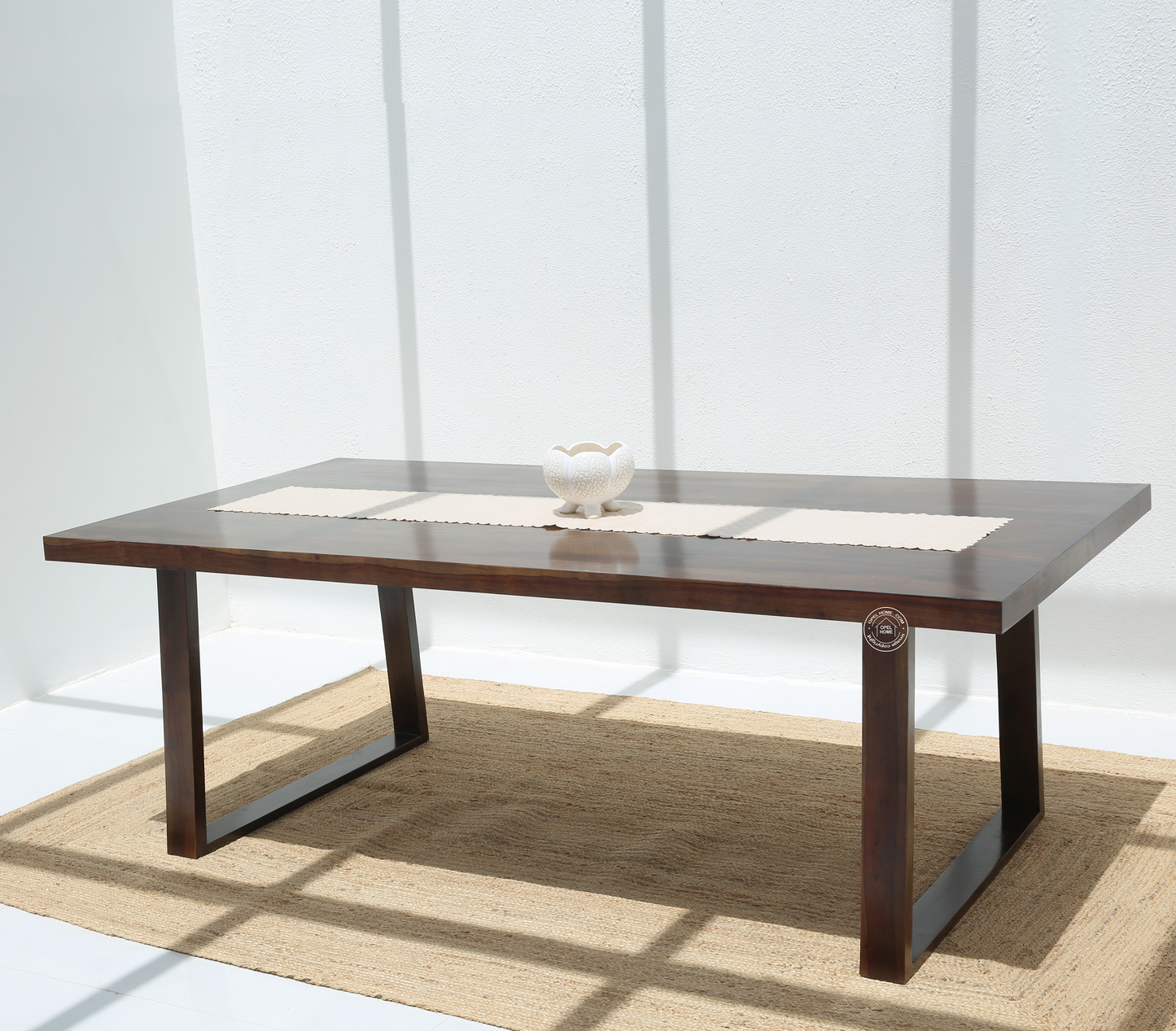 Ardo Wooden 8 Seater Dining Table – (Only Table) Walnut finish | Opelhome UAE