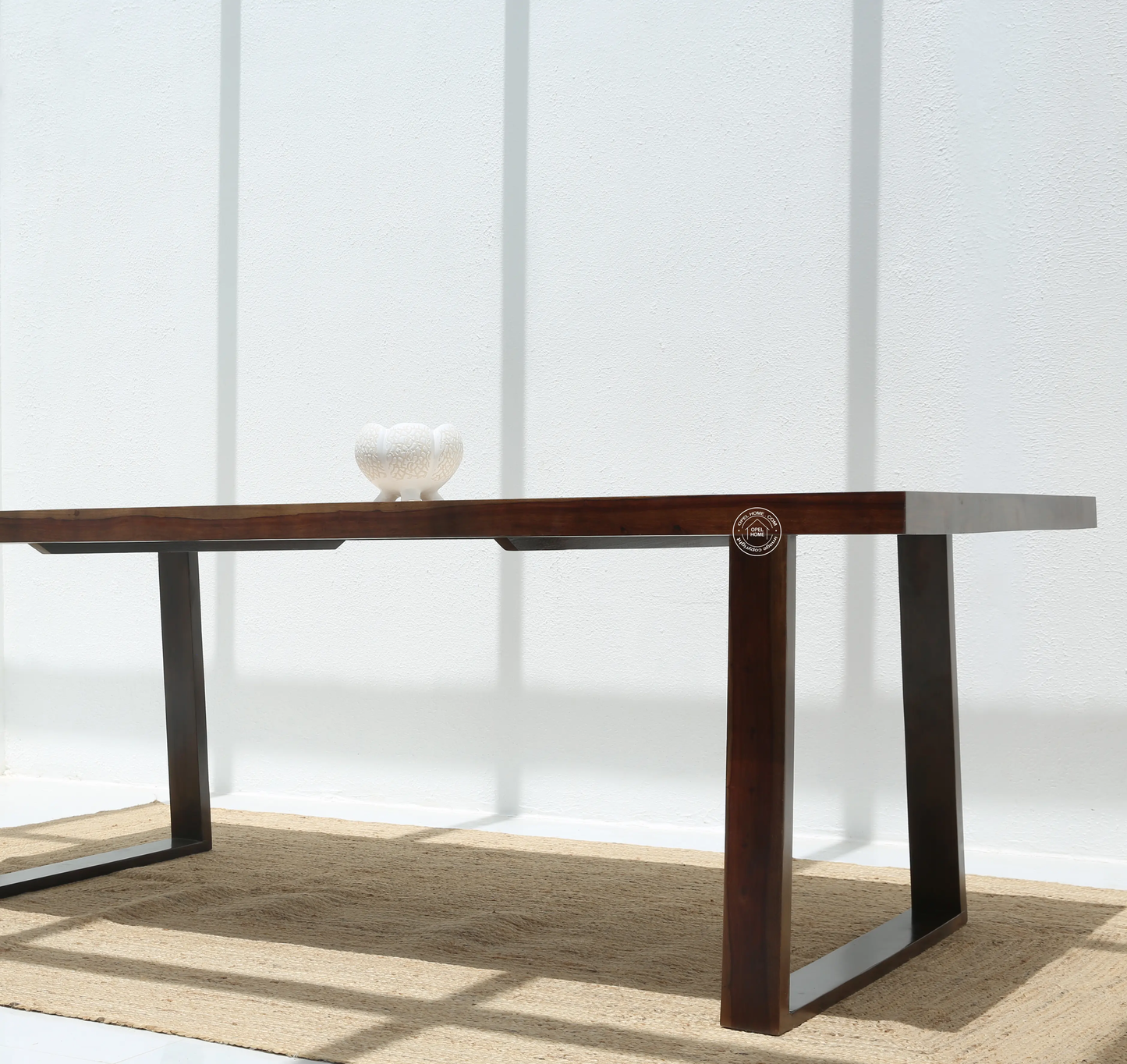 Ardo Wooden 8 Seater Dining Table – (Only Table) Walnut finish | Opelhome UAE - Opelhome