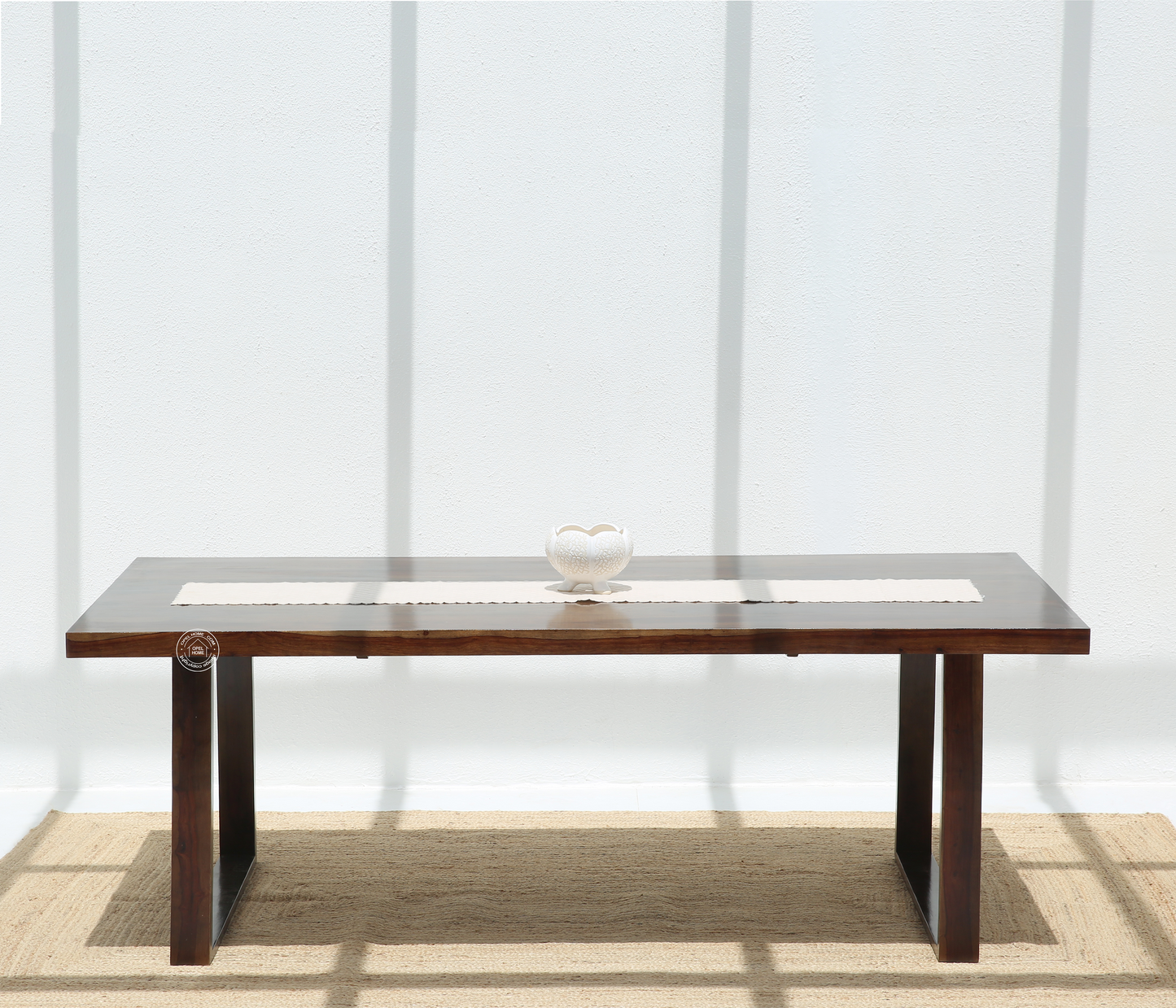 Ardo Wooden 8 Seater Dining Table – (Only Table) Walnut finish | Opelhome UAE