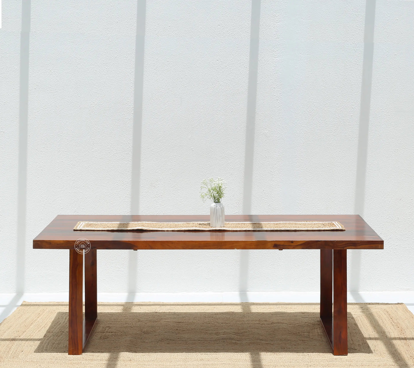 Ardo Wooden 8 Seater Dining Table – (Only Table) Honey finish | Opelhome UAE